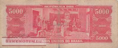 Brasilien - 5.000  Cruzeiros (#182b_VG)