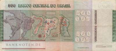Brasilien - 500  Cruzeiros (#196Aa_F)