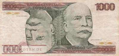 Brasilien - 1.000  Cruzeiros (#197b_F)