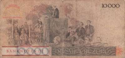 Brasilien - 10.000 Cruzeiros (#203a_VG)