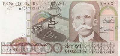Brazil - 10.000  Cruzeiros (#203a_UNC)