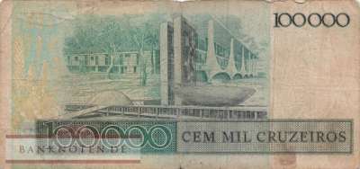 Brasilien - 100.000  Cruzeiros (#205_VG)
