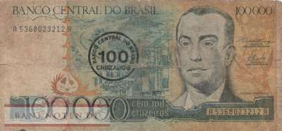 Brasilien - 100  Cruzados (#208_VG)