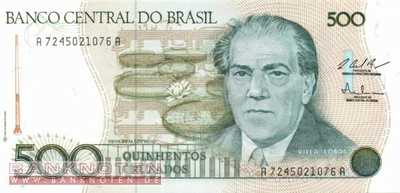 Brazil - 500  Cruzados (#212c_UNC)