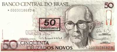 Brasilien - 50  Cruzeiros - Ersatzbanknote (#223R_UNC)