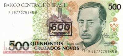 Brazil - 500  Cruzeiros (#226b_UNC)