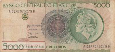 Brasilien - 5.000  Cruzeiros (#227_VG)