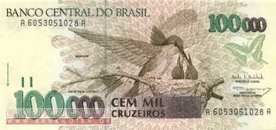 Brazil - 100.000  Cruzeiros (#235b_UNC)