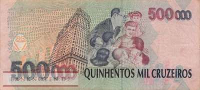 Brasilien - 500  Cruzeiros Reais (#239a_VF)