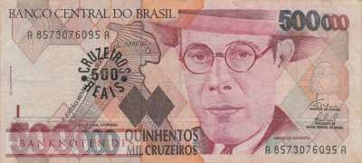 Brasilien - 500  Cruzeiros Reais (#239a_VF)