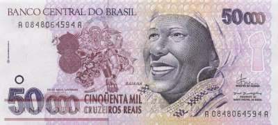 Brasilien - 50.000  Cruzeiros Reais (#242_UNC)