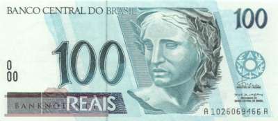 Brazil - 100  Reais (#247a_UNC)