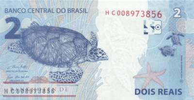 Brazil - 2  Reais (#252f_UNC)