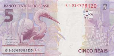 Brasilien - 5  Reais (#253g_UNC)