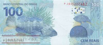 Brasilien - 100  Reais (#257g_UNC)