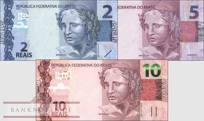 Brazil: 2 - 10 Reais (3 banknotes)