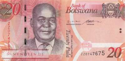 Botswana - 20  Pula - Ersatzbanknote (#031iR_UNC)