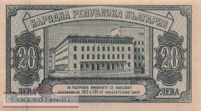 Bulgarien - 20  Leva (#074a_AU)