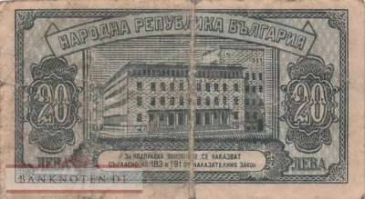 Bulgarien - 20  Leva (#074a_F)