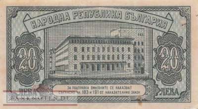 Bulgarien - 20  Leva (#074a_VF)