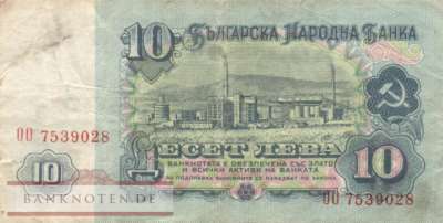 Bulgarien - 10  Leva (#096b_F)