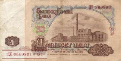 Bulgarien - 20  Leva (#097a_F)