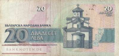 Bulgaria - 20  Leva (#100a_F)