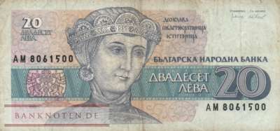 Bulgarien - 20  Leva (#100a_F)