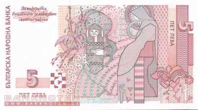 Bulgaria - 5  Leva (#116a_UNC)