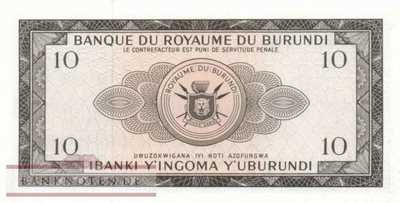 Burundi - 10  Francs (#009a-64_UNC)