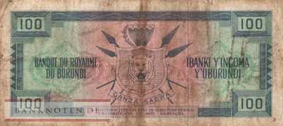 Burundi - 100  Francs (#012a-6412_F)