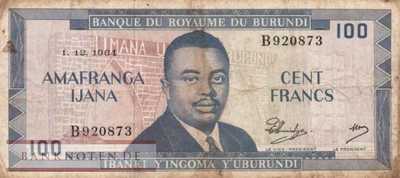 Burundi - 100  Francs (#012a-6412_F)