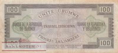 Burundi - 100  Francs (#023b-75_F)