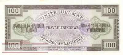Burundi - 100  Francs (#023b-75_VF)
