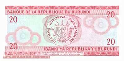 Burundi - 20 Francs (#027a-77_UNC)