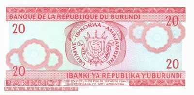 Burundi - 20 Francs (#027d-07_UNC)