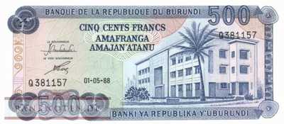 Burundi - 500  Francs (#030c_UNC)