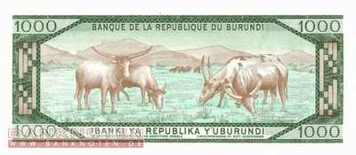 Burundi - 1.000  Francs (#031d-89_UNC)