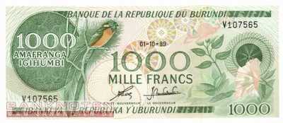 Burundi - 1.000  Francs (#031d-89_UNC)