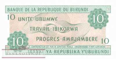 Burundi - 10  Francs (#033a-81_UNC)