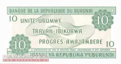 Burundi - 10  Francs (#033b-89_UNC)