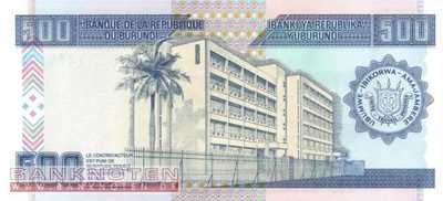 Burundi - 500  Francs (#037_A_UNC)
