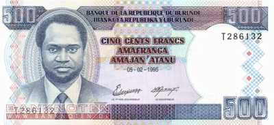 Burundi - 500  Francs (#037_A_UNC)