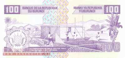 Burundi - 100  Francs (#037a_UNC)