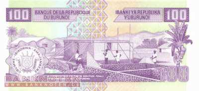 Burundi - 100  Francs (#037e_UNC)