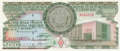 Burundi - 5.000  Francs (#040_UNC)