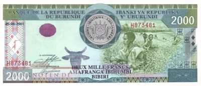 Burundi - 2.000  Francs (#041_UNC)