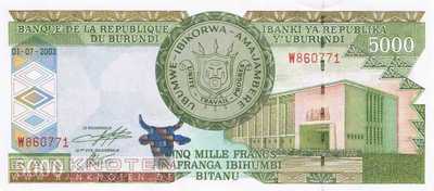 Burundi - 5.000  Francs (#042b_UNC)