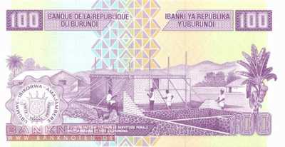 Burundi - 100  Francs (#044a_UNC)