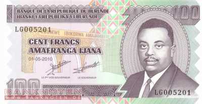 Burundi - 100  Francs (#044a_UNC)